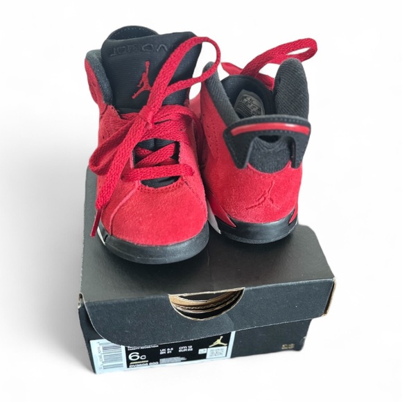 Air Jordan 6 Retro TD 'Toro Bravo' | Red | Infant Size 6c - Picture 4 of 12